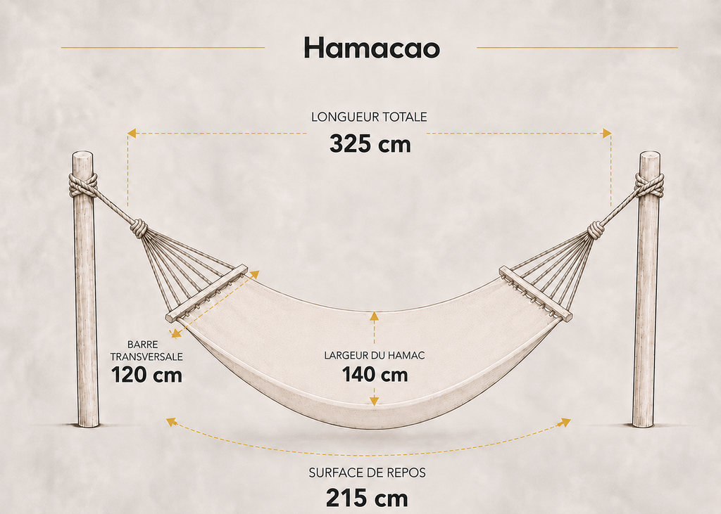 Hamac 1 place colombien avec barres – Medellin